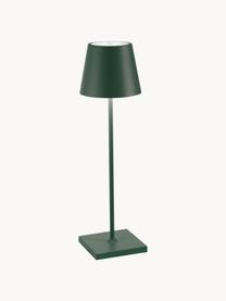 Prenosná stolová LED lampa Poldina, Tmavozelená, matná, Ø 11 x V 38 cm