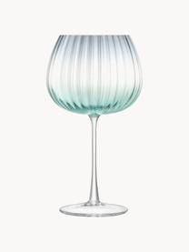 Verres à vin avec dégradé de couleur Dusk, 2 élém., Verre, Vert, gris, Ø 10 x haut. 20 cm, 650 ml