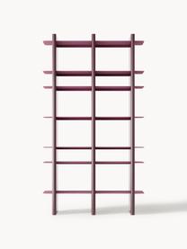 Hohes Regal Rami mit Metall-Elementen, Gestell: Mitteldichte Holzfaserpla, Pink, Weinrot, B 100 x H 176 cm