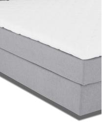 Letto boxspring premium Pheobe, Materasso: a molle insacchettate a 7, Piedini: legno di faggio massiccio, Grigio, 200 x 200