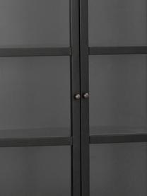Armoire vitrée Marshall, Noir, larg. 85 x haut. 160 cm