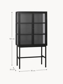 Vitrina Marshall, Negro, An 85 x Al 160 cm