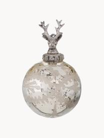 Kerstballen Sainte, set van 3, Zilverkleurig met antieke afwerking, Ø 10 cm