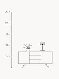 Ręcznie wykonana lampa stołowa LED Equatore, Transparentny, odcienie srebrnego, Ø 24 x W 43 cm