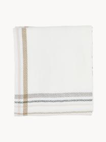 Ręcznik kuchenny z bawełny organicznej Gift, 100% bawełna organiczna z certyfikatem GOTS, Biały, odcienie beżowego, odcienie brązowego, S 53 x D 86 cm