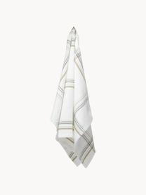 Torchon en coton bio Gift, 100 % coton bio, certifié GOTS, Blanc, tons beiges et bruns, larg. 53 x long. 86 cm