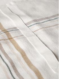 Ręcznik kuchenny z bawełny organicznej Gift, 100% bawełna organiczna z certyfikatem GOTS, Biały, odcienie beżowego, odcienie brązowego, S 53 x D 86 cm