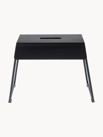 Metal-taburete A-Stool, Acero pintado, Negro, An 39 x Al 28 cm