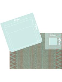 In- & outdoor vloerkleed Sidon met grafisch patroon, 100% polypropyleen, Groen, taupe, B 200 x L 290 cm (maat L)