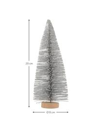 Pieza decorativa Christmas Tree, Metal, Plateado, beige, Ø 8 x Al 20 cm