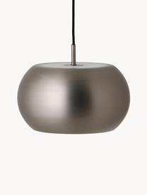 Design hanglamp BF, Lampenkap: metaal, satijn, Grijs, Ø 28 x H 16 cm