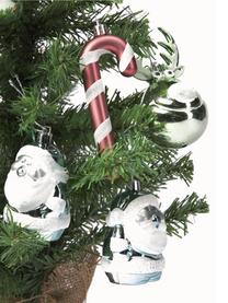 Set albero di Natale artificiale Imperial 11 pz, Plastica, Verde, argentato, rosso, bianco, Ø 35 x Alt. 60 cm