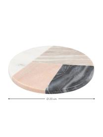 Plateau de service en marbre Bradney, Ø 20 cm, Céramique, marbre, Multicolore, Ø 20 cm
