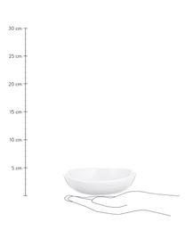 Ciotola da zuppa o bowl Porcelino con superficie irregolare 4 pz, Porcellana, volutamente irregolare, Bianco, Lung. 17 x Larg. 16 cm