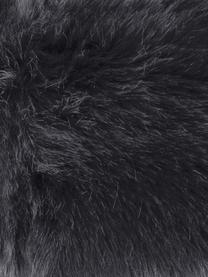 Federa arredo in ecopelliccia color grigio scuro Mathilde, Retro: 100% poliestere, Grigio scuro, Larg. 30 x Lung. 50 cm