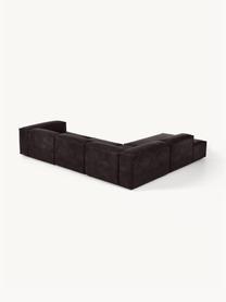 Modulares XL-Ecksofa Lennon aus recyceltem Leder, Bezug: Recyceltes Leder (70 % Le, Gestell: Massives Holz, Sperrholz, Füße: Kunststoff Dieses Produkt, Leder Taupe, B 329 x T 269 cm, Eckteil links