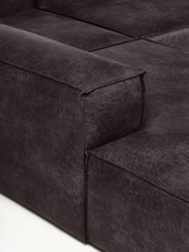 Modulares XL-Ecksofa Lennon aus recyceltem Leder, Bezug: Recyceltes Leder (70 % Le, Gestell: Massives Holz, Sperrholz, Füße: Kunststoff Dieses Produkt, Leder Taupe, B 329 x T 269 cm, Eckteil links