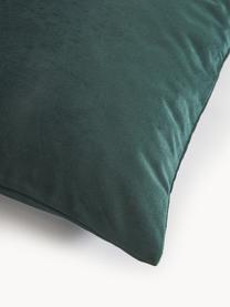 Sametové povlaky na polštáře Rush, 2 ks, 100 % polyester (recyklovaný), certifikace GRS, Tmavě zelená, Š 45 cm, D 45 cm