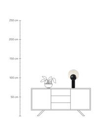 Tischlampe Cache mit Marmorfuß, Lampenschirm: Metall, beschichtet, Lampenfuß: Marmor, Schwarz, Ø 30 x H 49 cm