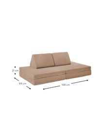 Sofá infantil moduar de juegos artesanal de pana Mila, Tapizado: pana (100 % poliéster), Pana beige, An 168 x F 84 cm