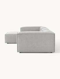 Modulares Ecksofa Lennon, Bezug: 100 % Polyester Der strap, Gestell: Massives Kiefernholz, Spe, Füße: Kunststoff Dieses Produkt, Webstoff Grau, B 327 x T 180 cm, Eckteil links