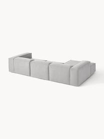 Modulares Ecksofa Lennon, Bezug: 100 % Polyester Der strap, Gestell: Massives Kiefernholz, Spe, Füße: Kunststoff Dieses Produkt, Webstoff Grau, B 327 x T 180 cm, Eckteil links