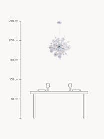 Velké závěsné svítidlo se skleněnými koulemi Explosion, Stříbrná, transparentní, opalizující, Ø 65 cm