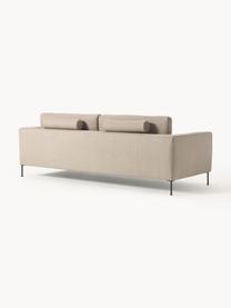 Sofa Cucita (3-Sitzer), Bezug: Webstoff (100% Polyester), Gestell: Massives Kiefernholz, Bir, Füße: Metall, lackiert Dieses P, Webstoff Beige, B 228 x T 94 cm