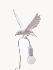 Grosse Klemm-Tischlampe Sparrow, verstellbar, Kunststoff, Weiss, matt, B 10 x H 100 cm