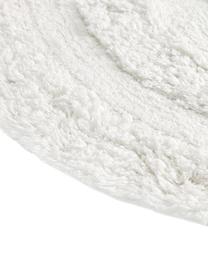 Tapis rond Eligia, 100 % coton, Blanc, Ø 120 cm (taille S)