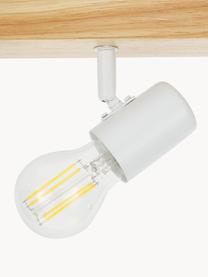 Lampa sufitowa z drewna Townshend, Biały, jasne drewno naturalne, S 30 x W 13 cm