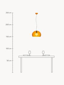 Závěsné svítidlo Small FL/Y, Oranžová, transparentní, Ø 38 cm, V 28 cm