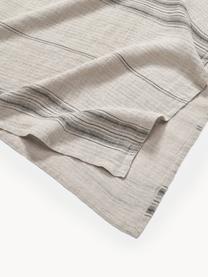 Tovaglia in lino Striped, 100% lino, Tonalità grigie, 4-6 persone (Larg. 140 x Lung. 220 cm)