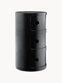 Design Container Componibili, 3 elementen, Kunststof (ABS), gelakt, Greenguard-gecertificeerd, Zwart, Ø 32 x H 59 cm