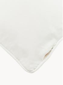 Housse de coussin 45x45 en velours Dana, 100 % velours de coton, Blanc cassé, larg. 40 x long. 40 cm