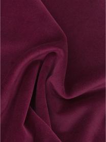 Jednofarebný zamatový poťah na vankúš Dana, 100 % bavlnený zamat, Vínovočervená, Š 40 x D 40 cm