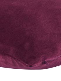 Housse de coussin 40x40 velours Dana, 100 % velours de coton, Lie de vin, larg. 40 x long. 40 cm