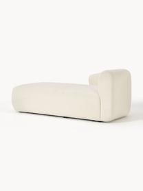 Modulo angolare in teddy Sofia, Rivestimento: teddy (100% polipropilene, Struttura: legno di abete rosso, cer, Piedini: plastica Il materiale uti, Teddy bianco latte, Larg. 185 x Prof. 92 cm, chaise longue a destra