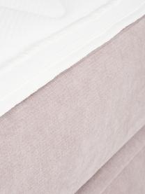 Lit à sommier tapissier Oberon, Tissu rose pâle, larg. 140 x long. 200 cm, indice de fermeté 2