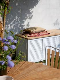 Coffre de rangement en bois Storage, Teck, blanc