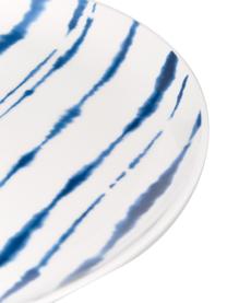 Platos postre de porcelana Amaya, 2 uds., Porcelana, Blanco, azul, Ø 21 x Al 2 cm