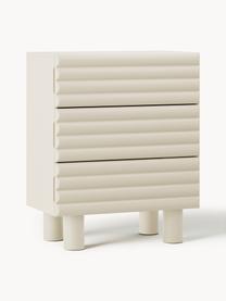 Cassettiera Fana, Gambe: legno di pioppo, Questo p, Beige, Larg. 90 x Alt. 111 cm