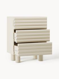 Cassettiera Fana, Gambe: legno di pioppo, Questo p, Beige, Larg. 90 x Alt. 111 cm