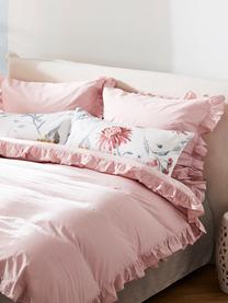 Bavlnená posteľná bielizeň s vypraným efektom Florence, Svetloružová, 200 x 200 cm + 2 vankúše 80 x 80 cm