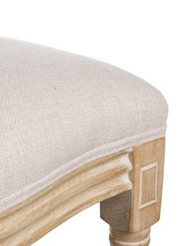 Set de sillas Louis, 2 uds., Tapizado: lino, Estructura: madera de abedul, Patas: madera de caucho, Beige, marrón, An 50 x F 48 cm