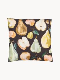 Copricuscino dal design Candice Gray Fruits, 100% cotone certificato GOTS, Multicolore, Larg. 45 x Lung. 45 cm