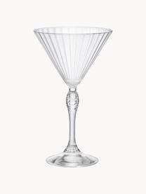 Sklenice na martini s drážkovou strukturou America's Cocktail, 4 ks, Sklo, Transparentní, Ø 10 x V 19 cm, 240 ml