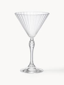 Martinigläser America's Cocktail mit Rillenstruktur, 4 Stück, Glas, Transparent, Ø 10 x H 19 cm, 240 ml