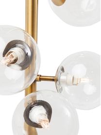 Stehlampe Bello Sette aus Glas, Lampenschirme: TransparentFassungen: WeissLampenfuss: Messing, 42 x 162 cm