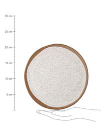 Talerz śniadaniowy Caja, 2 szt., Kamionka, Brązowy i odcienie beżowego, Ø 21 cm